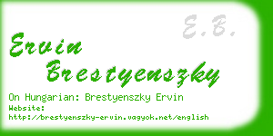 ervin brestyenszky business card